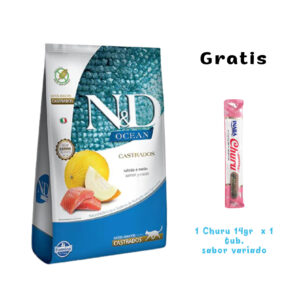 N&D Ocean Gatos Castrados Salmon y Melon 7.5 KG