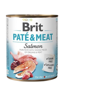 BRIT PATE & MEAT SALMON 800GR