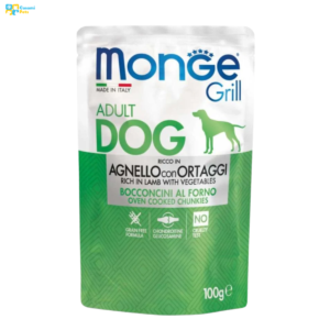 MONGE CANINE GRILL CORDERO Y VEGETALES 100GR