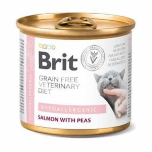 BRIT VETERINARY CAT HYPOALLERGENIC LATA 200 GR